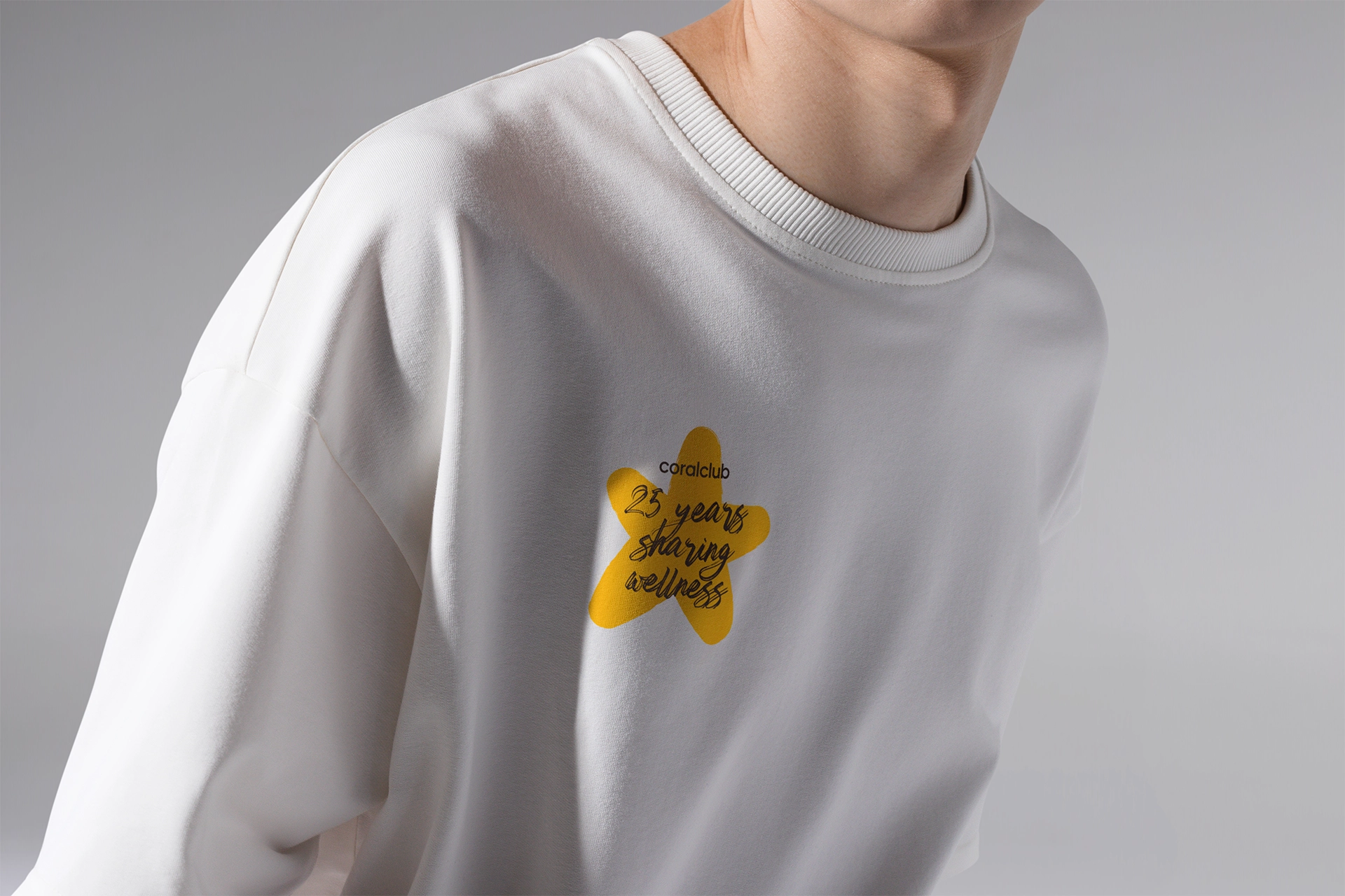 Фланелка овърсайз, млечно бяла